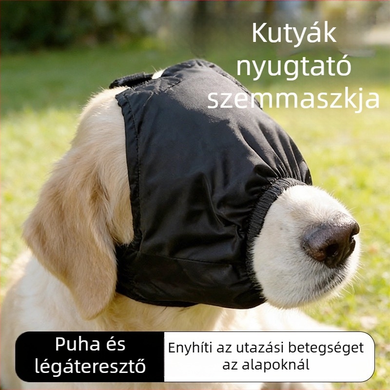 Kutya utazási szemmaszk mozgás okozta rosszullét ellen, fényblokkoló, stresszoldó