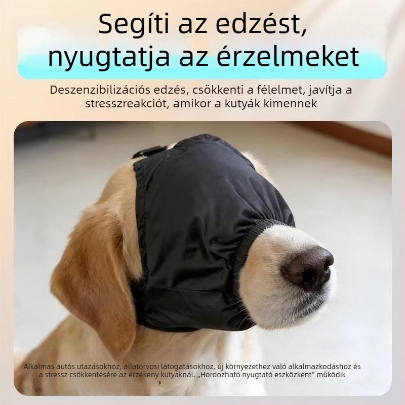 Kutya utazási szemmaszk mozgás okozta rosszullét ellen, fényblokkoló, stresszoldó