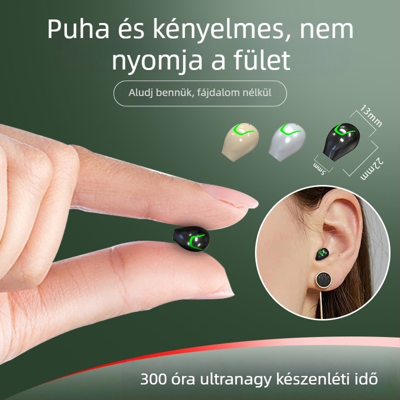MINI21 Mini vezeték nélküli Bluetooth fülhallgató, láthatatlan, kompakt, egyoldali használat futáshoz és sporthoz, kiváló hangzás, 2025-ös modell