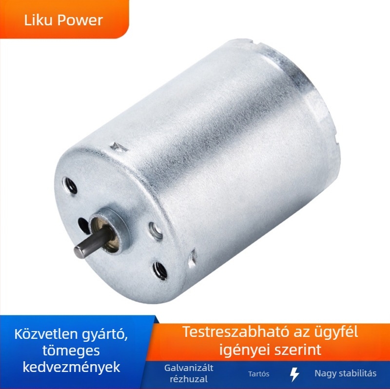 Xiangying R370 kefés mikromotor DC motor vízszivattyúkhoz, masszázspisztolyokhoz, kis ventilátorokhoz és gyümölcsprés motorjaihoz