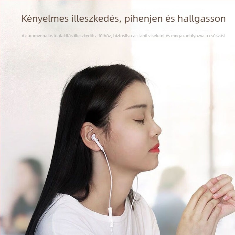 PG8K vezetékes fejhallgató, erőteljes basszus, fél-in-ear kialakítás, inline kontroll