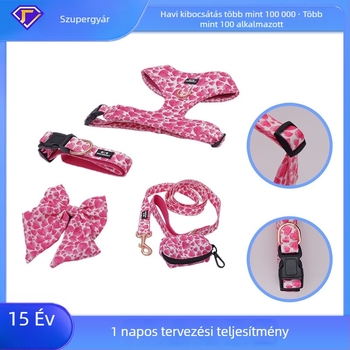 Huashong személyre szabott kisállatpóráz, kopásálló és lélegző mell- és hát-hám, kültéri mellény készlet kis- és közepes testű kutyáknak