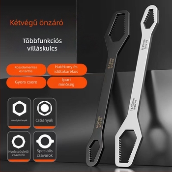 Önzáró csavarkulcs szilva virág formájú, 8–24 mm, dupla fejű, univerzális kézi eszköz