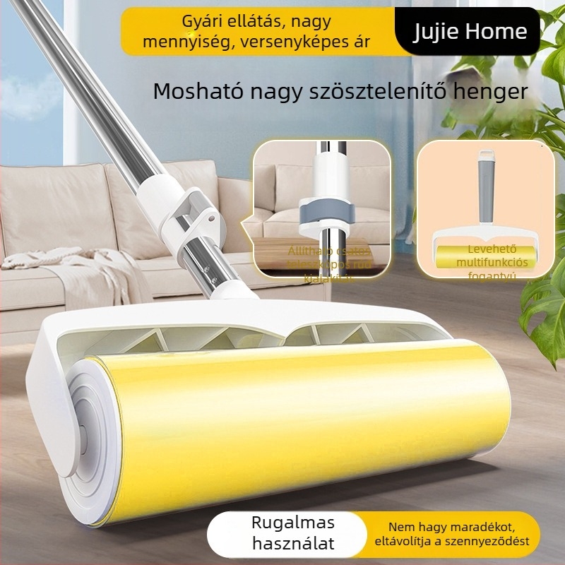 Mosható hosszú nyelű ruhaszösz-eltávolító henger, otthoni használatra