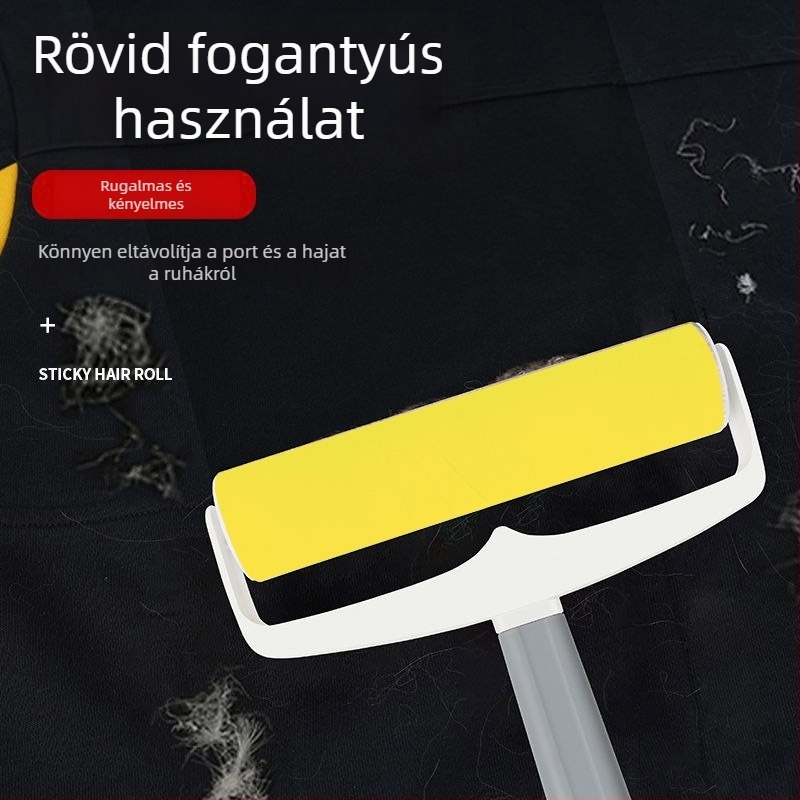 Mosható hosszú nyelű ruhaszösz-eltávolító henger, otthoni használatra