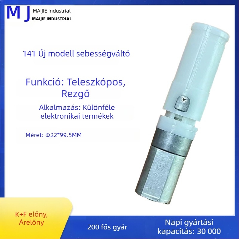 Teleszkópos motor rezgő funkcióval, teleszkópos hajtómű, csendes ismétlődő lineáris redukciós motor