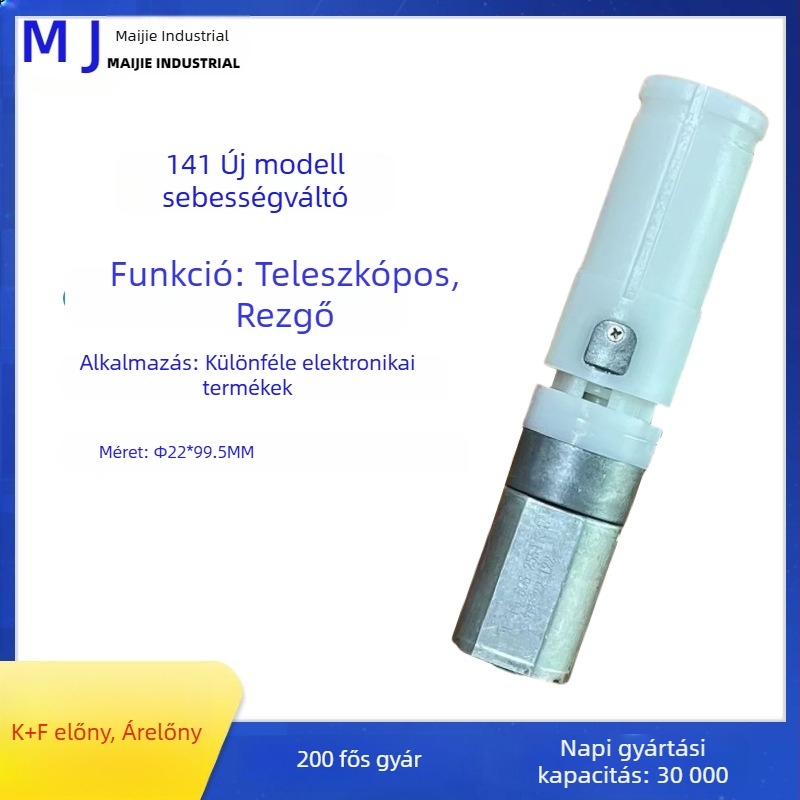 Teleszkópos motor rezgő funkcióval, teleszkópos hajtómű, csendes ismétlődő lineáris redukciós motor