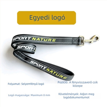 Nylon póráz nagytestű kutyákhoz, fényvisszaverő csíkkal, tartós