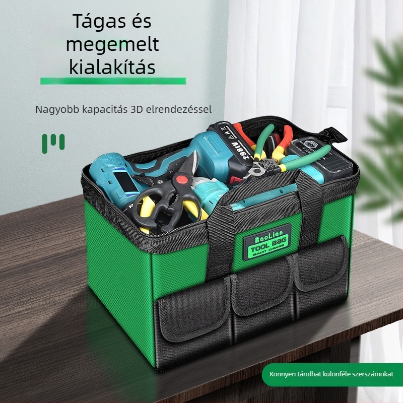 Elektromos karbantartási eszköztartó készlet kényelmes tárolással, vastag vászon, kopásálló, többfunkciós, nagy méretű.