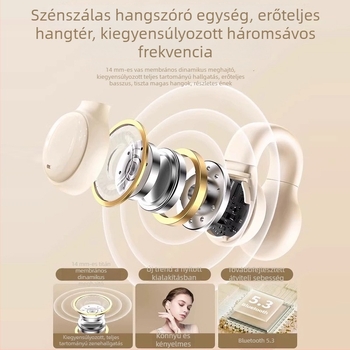 X51 Csontvezetésű, valódi vezeték nélküli Bluetooth fülhallgatók, fülcsipesz stílusban, uniszex, sport, zajcsökkentés