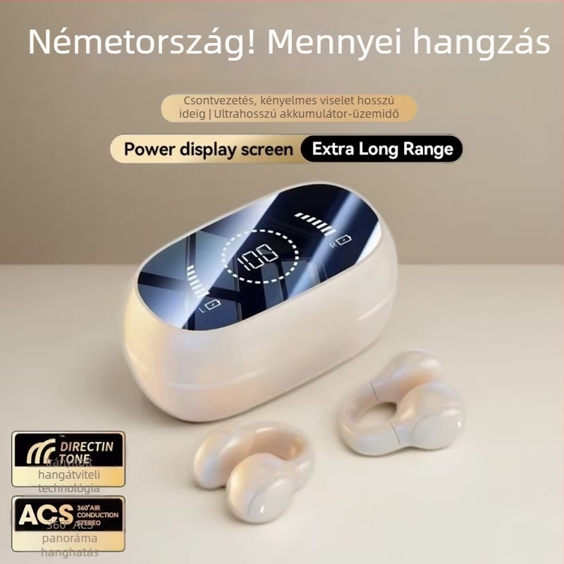 X51 Csontvezetésű, valódi vezeték nélküli Bluetooth fülhallgatók, fülcsipesz stílusban, uniszex, sport, zajcsökkentés