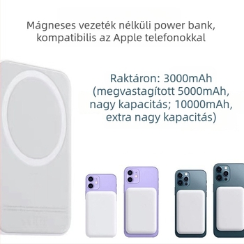 Mágneses vezeték nélküli külső akkumulátor MagSafe-kompatibilis 5000mAh