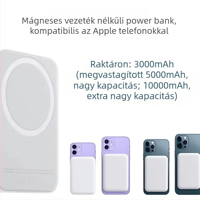 Mágneses vezeték nélküli külső akkumulátor MagSafe-kompatibilis 5000mAh