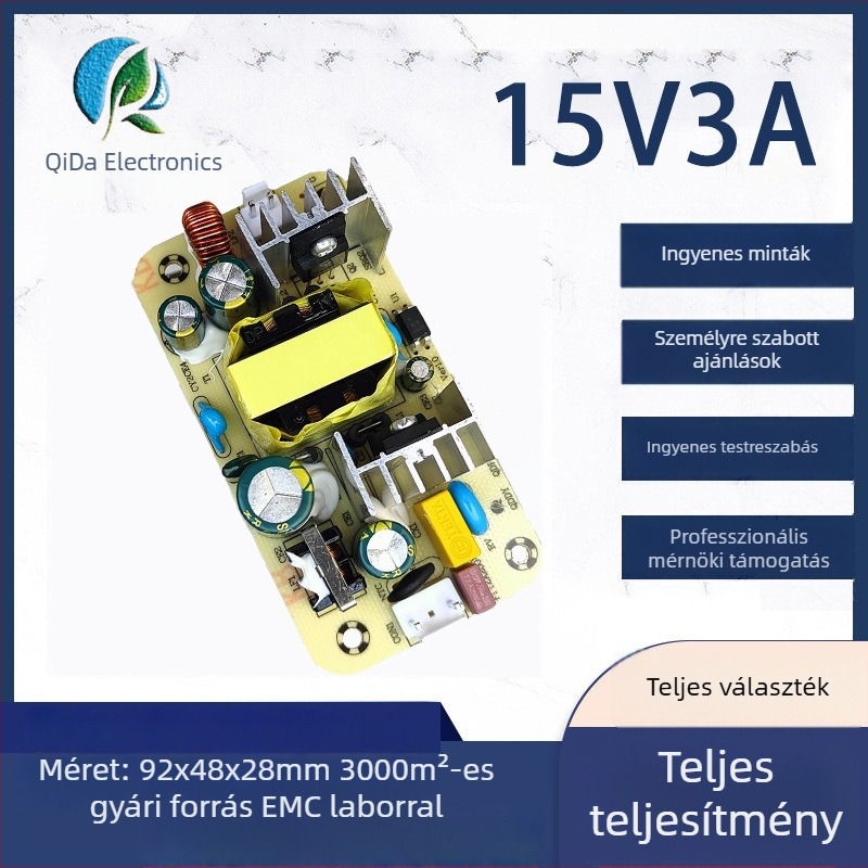 15V 3A tápegység panel, 45W kapcsoló tápegység, üres PCB, 15V DC