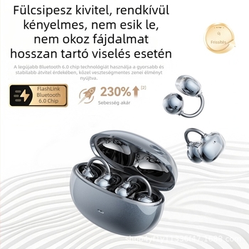 SK50 Bluetooth fül-clip fülhallgató – hosszú üzemidő, Bluetooth 6.0, egyedi modell, minimalista dizájn, IPX6