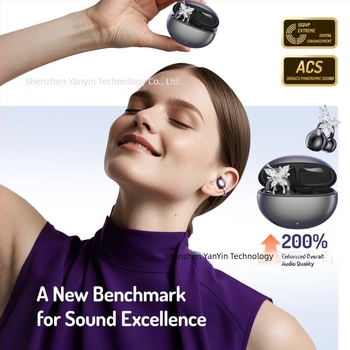 AI fordítással rendelkező Bluetooth fülhallgatók teljes gyémánt pillangó fülklipszekkel