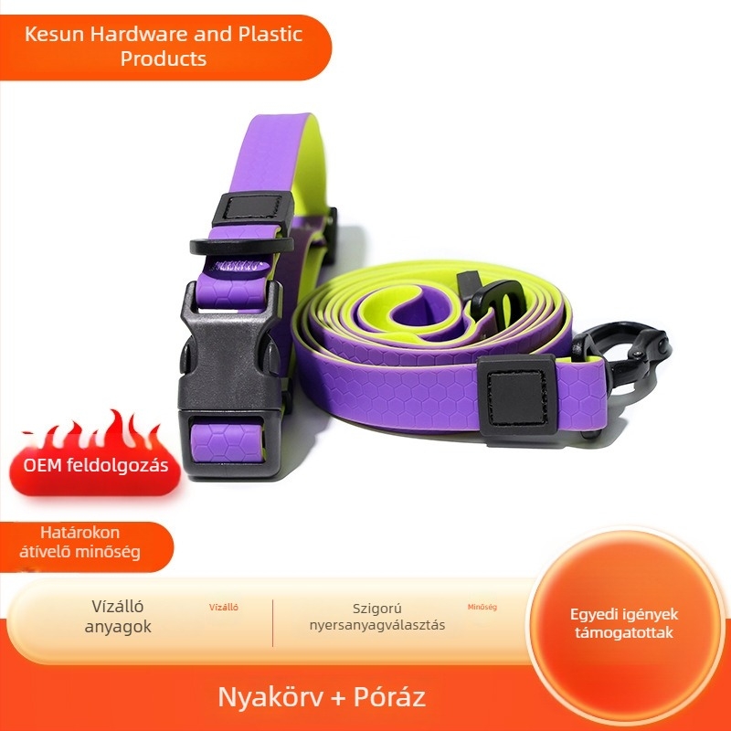 Kutyához nyakörv és póráz nylon hámhoz, kopásálló és szakadásbiztos