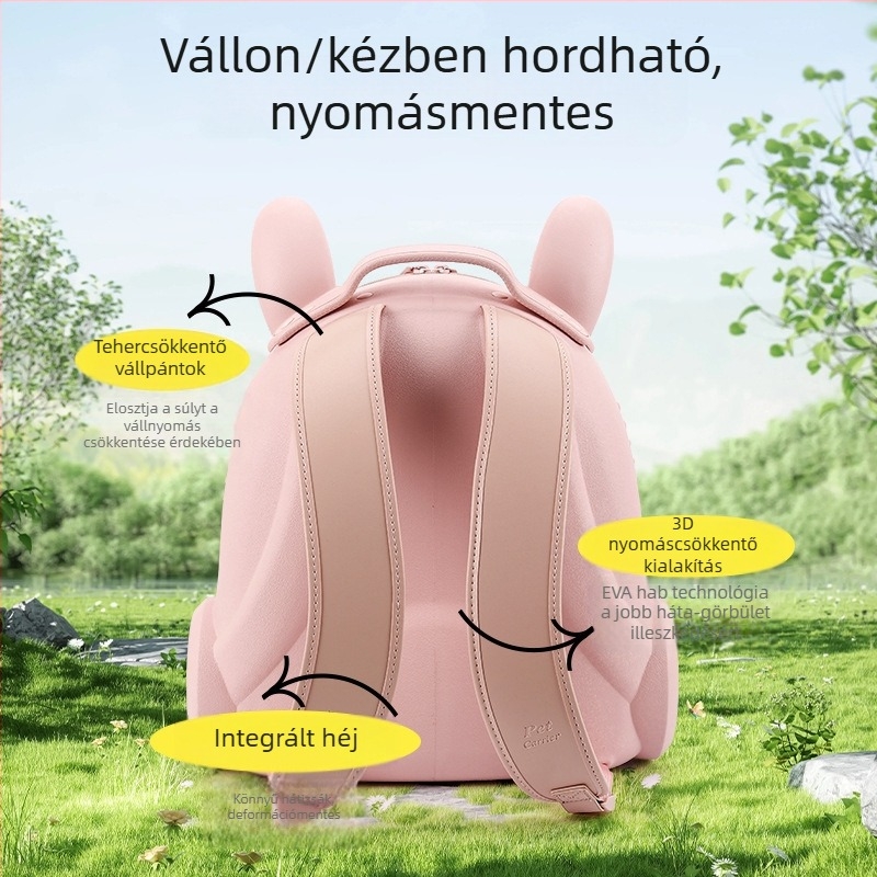 Hordozható kisállat hátizsák, űr témájú, légáteresztő EVA anyagból