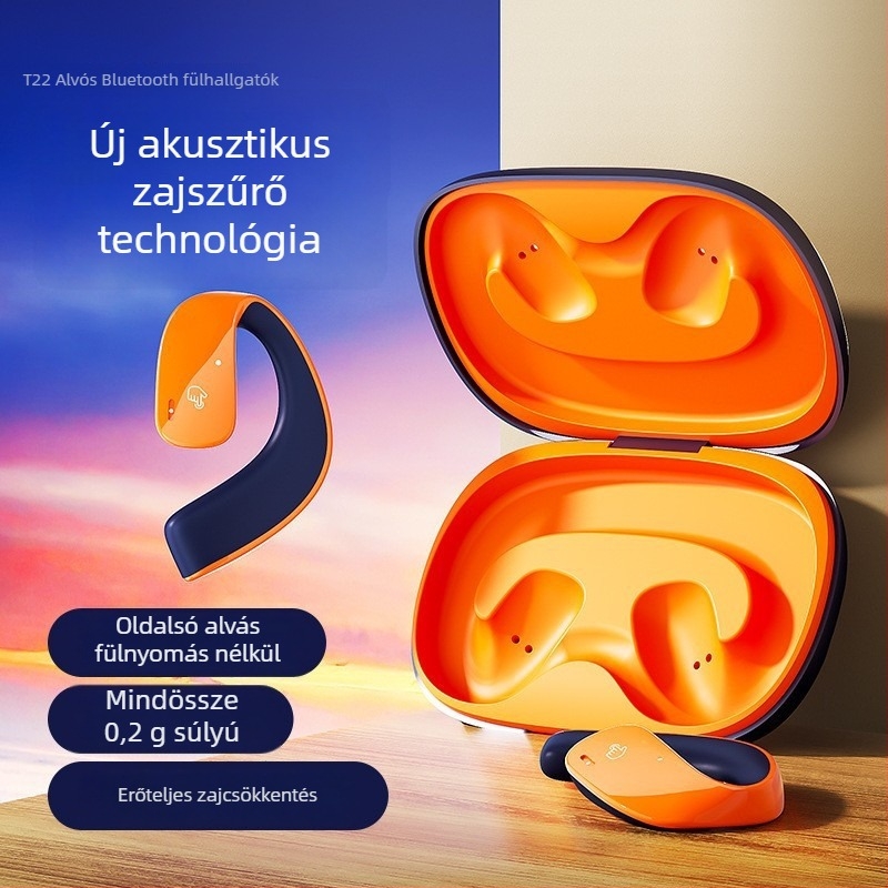 TWS Bluetooth fülhallgató fülcsipeszes kivitel, légvezetéses hangzás, nyitott dizájn, zajcsökkentés, hosszú üzemidő sporthoz