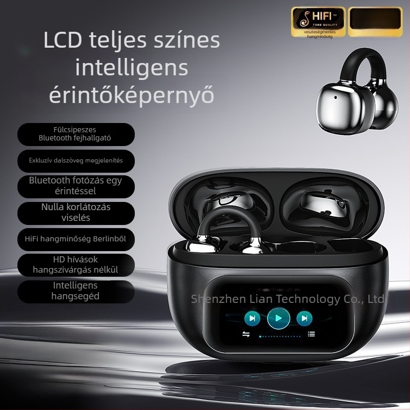 G08 Rozé arany Bluetooth fülhallgató masni alakú gyémánt csattal – clip-on vezeték nélküli sztereó