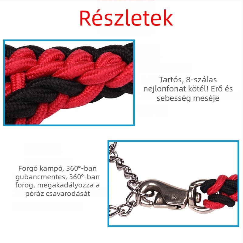 Gator Pat Decon Golden Retriever vontató póráz készlet nyakörvvel és P-lánccal, méretek M, L, XL