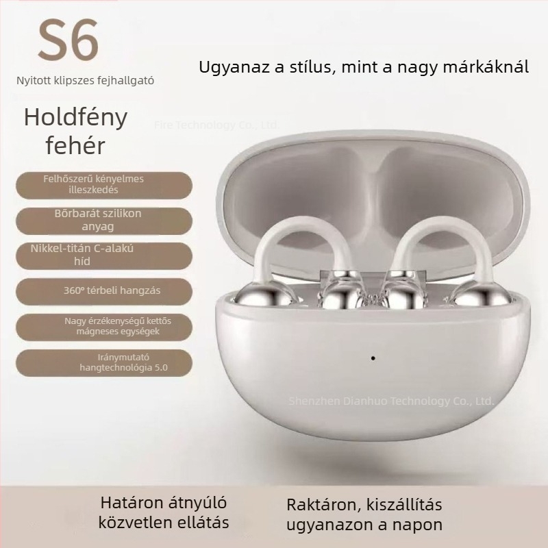 Huawei S6 okos klipszes vezeték nélküli fülhallgató, AI fordítással online, HD hangzás, nem-in-ear kialakítás
