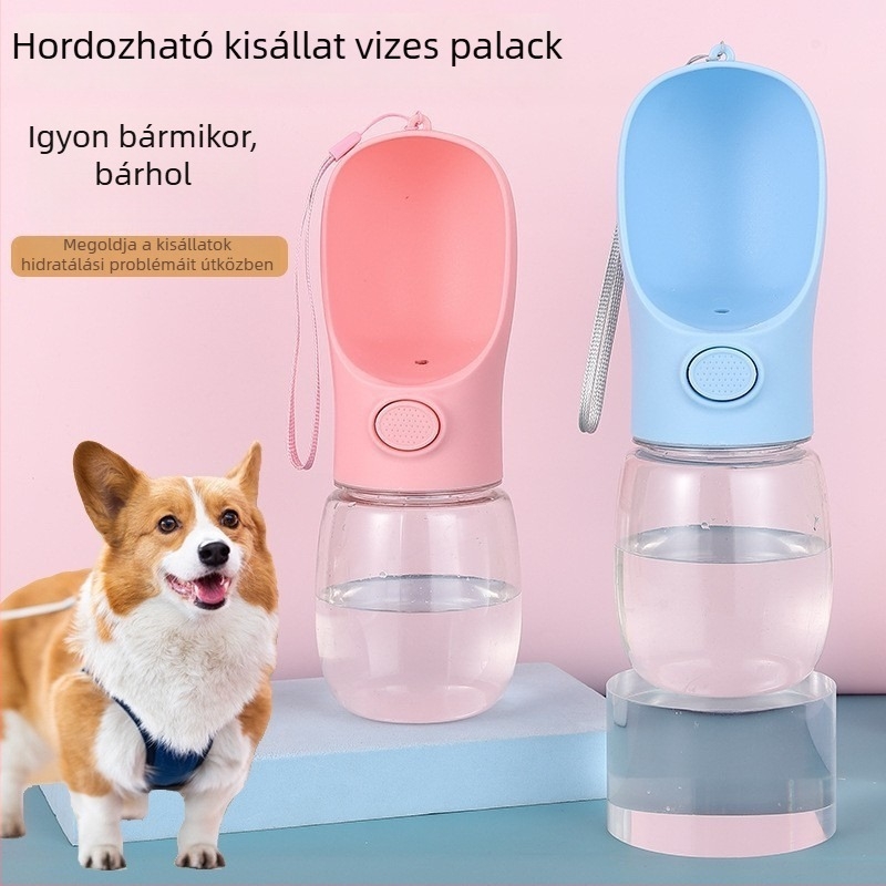 Hordozható kutyaivó vízadagoló – kültéri használatra