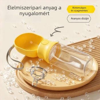Állatvíz és étel egyben: hordozható, kettős használatú pohár kutyáknak, szivárgásmentes utazó pohár