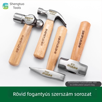 Mini kalapács fából készült nyéllel, fej magas széntartalmú acél