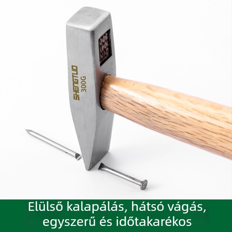 Mini kalapács fából készült nyéllel, fej magas széntartalmú acél