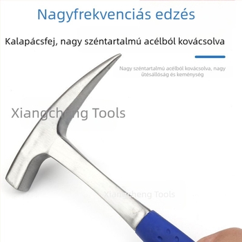 45-ös szénacél egybenyomott kalapács geológiai feltárásokhoz, kovácsolt integrált falazókalapács és ásókalapács