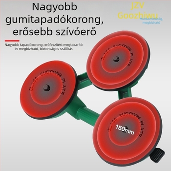 Erős, nehéz kivitelű üvegszívó korong, csempék és padlóburkolatok telepítésére, üvegajtók és ablakok kezelésére