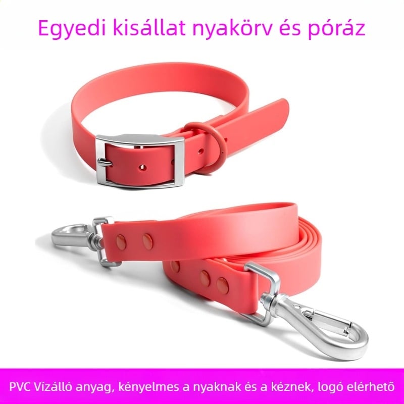 One Joy PVC kutyanyakörv és póráz készlet, kényelmes, nem szorít, testreszabható