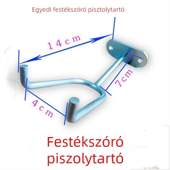Személyre szabott festékszóró pisztoly tartó és tároló rács, rögzített szerelés