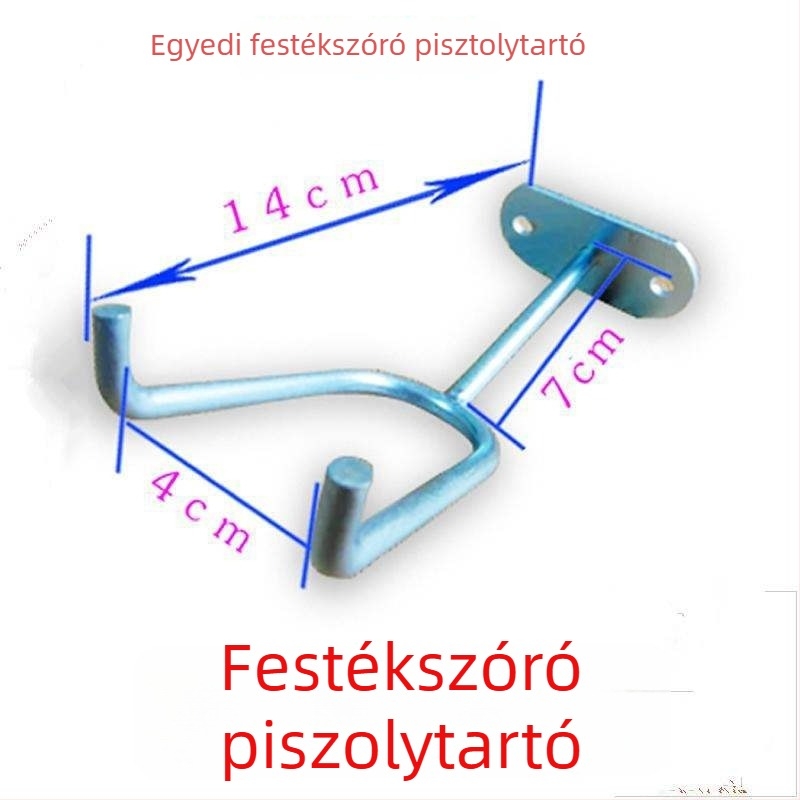 Személyre szabott festékszóró pisztoly tartó és tároló rács, rögzített szerelés