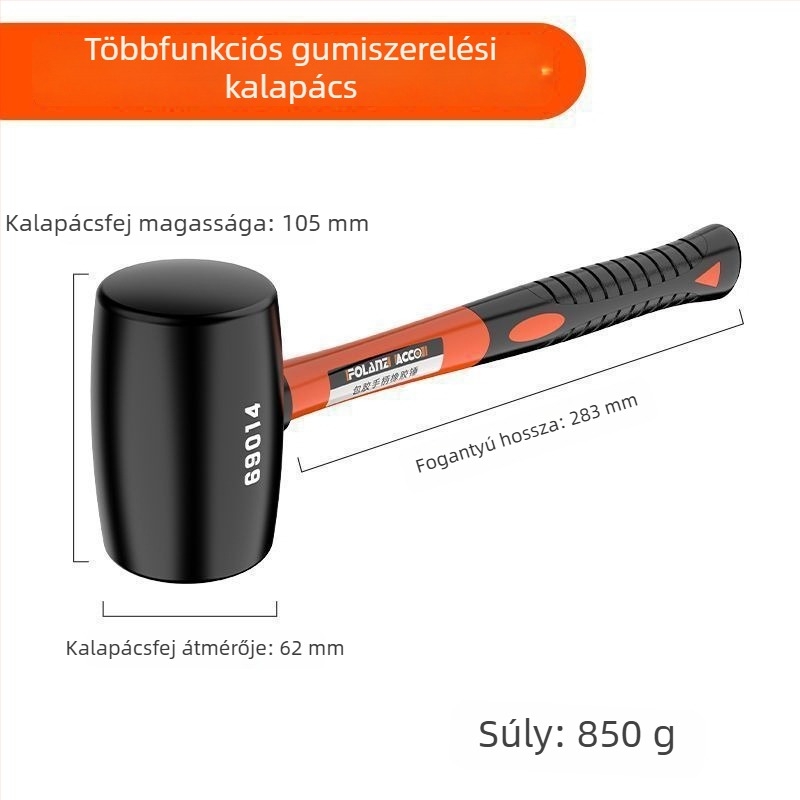 Gumikalapács csempefelrakáshoz – nagy padlóburkoló eszköz