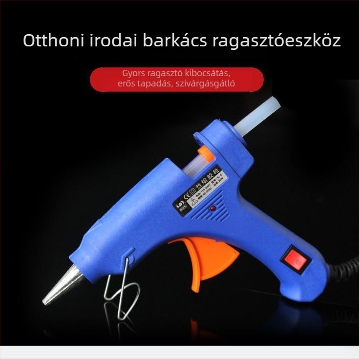 Otthoni használatra szánt forró ragasztópisztoly – gyors felmelegedés, magas viszkozitású ragasztópálcák, 7 mm és 11 mm, beállítható hőmérséklet