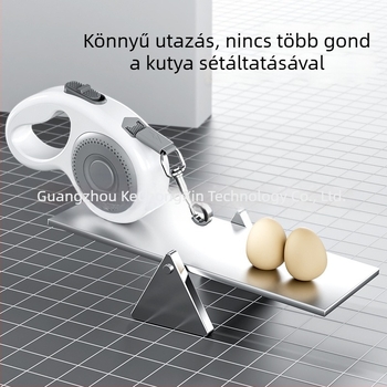 Húzható kutyapóráz kis- és közepes testű kutyák számára, poliészter.