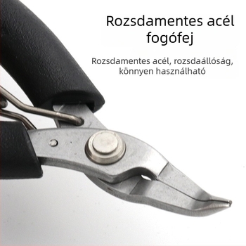 Rozsdamentes acél tenyérfogó DIY ékszerkészítéshez – kis méretű: hegyes vékony hegyű fogó, diagonális és vágó fogó