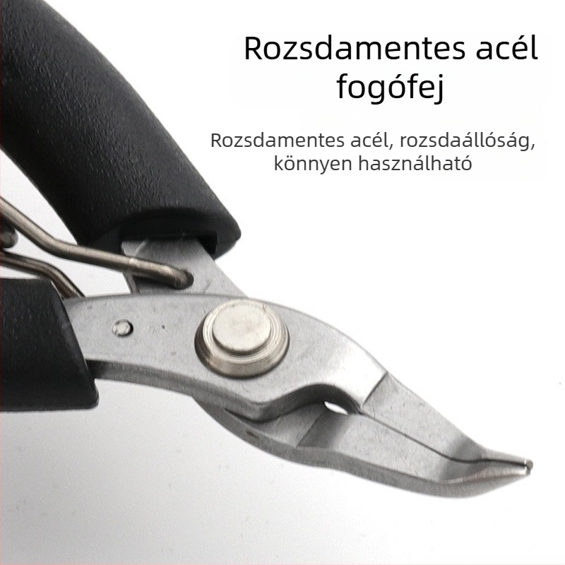 Rozsdamentes acél tenyérfogó DIY ékszerkészítéshez – kis méretű: hegyes vékony hegyű fogó, diagonális és vágó fogó