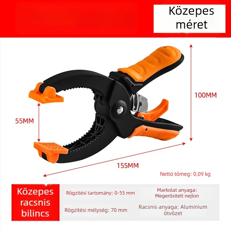 G- és C-alakú szorító készlet famegmunkáláshoz, nagy F-alakú szorító ratchet mechanizmussal