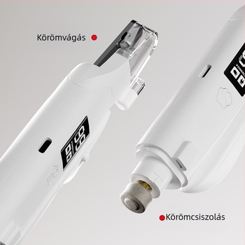 2-in-1 elektromos körömvágó és reszelő kutyák és macskák számára LED fénnyel