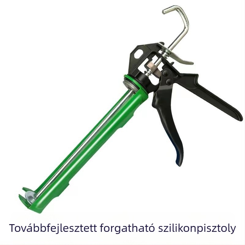 Szilikon tömítőpisztoly, kézi, ergonomikus, üveghez és általános használatra, megerősített kivitel