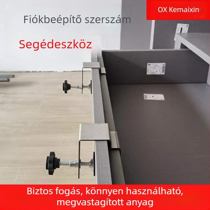 Fiók beépítéséhez használható segéd, gyors csipesz a fiók paneljéhez, U-alakú rögzítő csipesz, G-típusú famegmunkálási klipsz