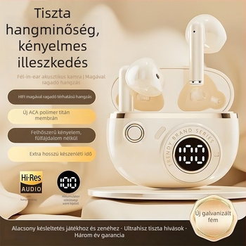 J08C In-ear Bluetooth fülhallgató — Vezeték nélküli hangzás, sportos hallgatás, zajcsökkentés, letisztult dizájn, Hosszú üzemidő élő közvetítéshez