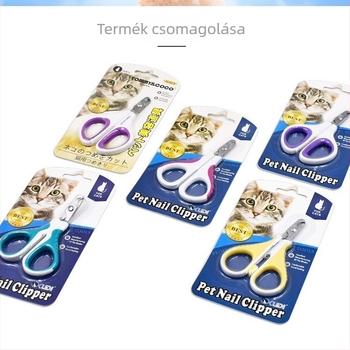 Macska- és kutyakörömvágó olló, rozsdamentes acél, professzionális kistestű fajták számára