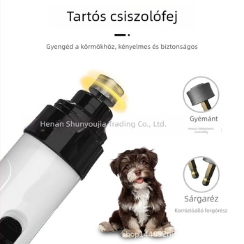 LED-es világítású elektromos körömvágó készlet kutyáknak és macskáknak