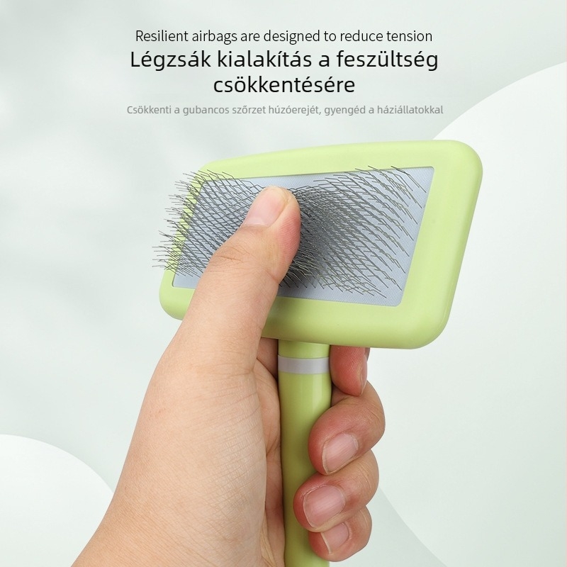 Kutyák és macskák ápoló tűs fésű, műanyag kisállatfésű