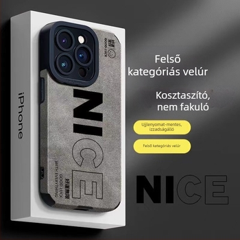 Magas minőségű Ins-stílusú velúr bőr tok iPhone 14 Pro Max-hez