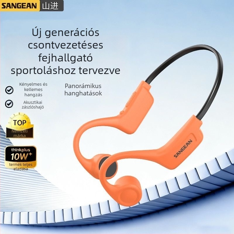 Shanjin Mars02 Csontvezetéses nyakpántos Bluetooth fejhallgató sporthoz, vízálló, izzadásálló, hosszú akkumulátor-üzemidő, zene